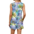 thumbnail image 5 of Iaqnaocc Two Piece Sets for Women Dressy Casual Womens Short Sets Vintage Floral Print Square Neck Sleeveless Womens Tops and Shorts Summer Outfits Lounge Sets for Women Yellow 2XL, 5 of 5