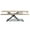 Reclaimed Wood, variant on VIVO Black Height Adjustable 48" Standing Desk Monitor Riser, Sit Stand Tabletop