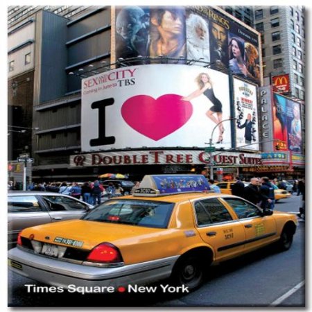 47th Street Photo - Times Square & 47th Street - New York City Photo Souvenir Refrigerator Magnet