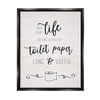 Stupell Industries Life Like Toilet Paper Roll Long and Useful Phrase Jet Black Framed Floating Canvas Wall Art, 16x20, by Natalie Carpentieri