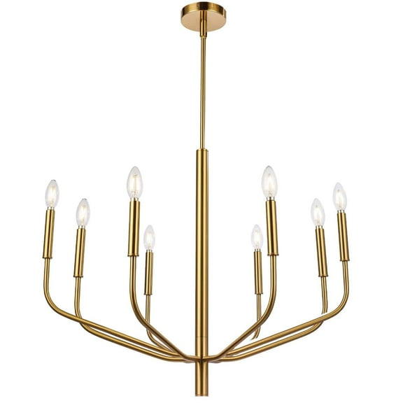 ELN-328C-AGB Dainolite Eleanor - Eight Light Chandelier-Aged Brass Finish