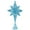 Blue, variant on Gymnture Blue Glittered Christmas Tree Star Topper Decoration for Indoor Party Home