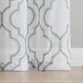 thumbnail image 5 of VCNY Home Charlotte 2-Piece Grey Quatrefoil Sheer Curtain Set, 38" x 96", 5 of 5