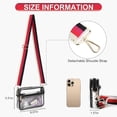 thumbnail image 5 of Juoxeepy Clear Bag Stadium Approved Clear Purse Concert Stadium Clear Crossbody Purse PVC Clear Shoulder Bag Sports, 5 of 6