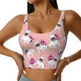 thumbnail image 2 of Lsque Bulldog Printed Women'S Sports Bra, Compression, Moisture Wicking, High-Impact Sports Bra For Women,Supportive sports bra-X-Large, 2 of 9