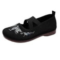 thumbnail image 2 of Norvail Summer Mesh Flyknit Embroidered Soft Sole Breathable Single Shoes – Lightweight Casual Slip-On Walking Shoes for Women, Cushioned Insole, Flexible Non-Slip Outsole for Daily Wear, 2 of 4