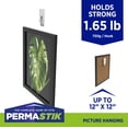 thumbnail image 2 of Permastik Small Adhesive Picture Hooks, Rental Safe - Holds up to 1.65 lbs (9 Pack), 2 of 7