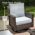 thumbnail image 2 of Sophia & William Outdoor Patio Wicker Swivel Chairs Set of 2 with 5.5" Thick Cushions, Light Grey, 2 of 7