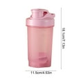 thumbnail image 4 of 500ML Protein Shaker Bottle with Mixing Ball & Scale Markings - Leak-Proof Gym Water Cup for Sports, Fitness & Outdoor, BPA-Free (Pink), 4 of 6