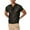 Black, variant on MIXUE Polo Shirts For Men Summer Mesh Hollow Out Solid Color Lapel Button Down Short Sleeve Loose Casual Daily-Wear,Black,M