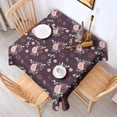 thumbnail image 2 of Pioneer Flower Floral Print Pattern Square Tablecloth, Waterproof Wipeable Spillproof Washable Table Cover for Home Kitchen Party Decor, 42"x42", 2 of 6