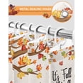 thumbnail image 4 of Fall Thanksgiving Shower Curtain Set ，Waterproof Fabric Shower Curtains Leaves Gnome Pumpkin Squirrel Linen Shower Curtains for Bathroom,Bathroom Decor 54x"78", 4 of 7
