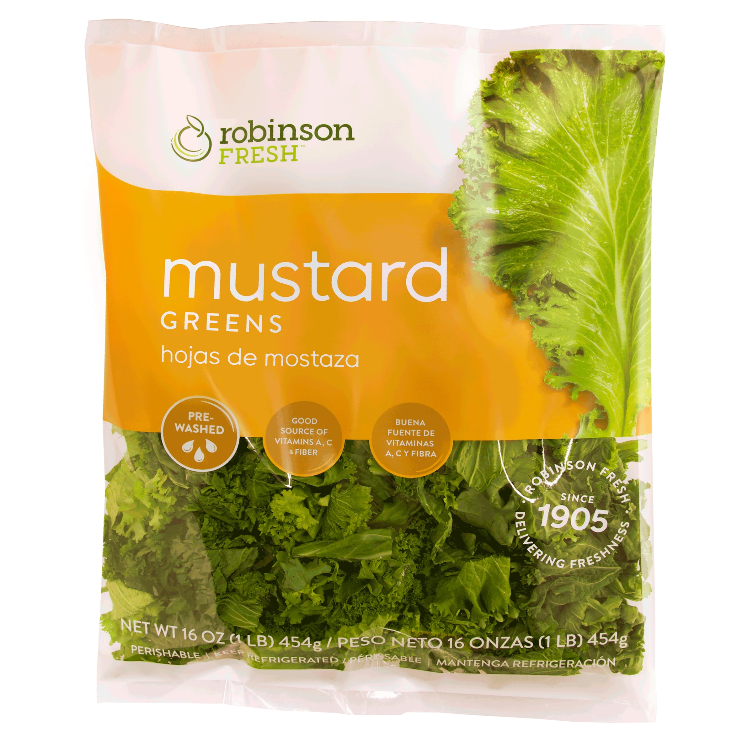 Fresh Mustard Greens, Net Wt 16 oz (1LB) 454g