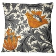 thumbnail image 1 of S4Sassy Decorative White Cushion Cover Throw Floral Print Square Pillow Case -14 x 14 Inches, 1 of 4