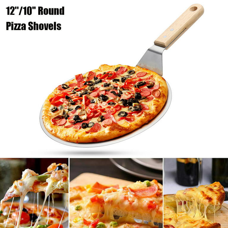 KitchenStar Pizza Paddle with Folding Handle (95 x 14 inches) | Metal Pizza Peel - Placement Turning and Retrieving Tool | Non-Perforated Pizza Spatul