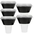 thumbnail image 3 of FELTECHELECTR Beverage Cup with Snack Holder Portable Food Bowl for Home Use Black PP Material, 3 of 6