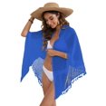 thumbnail image 1 of Pareos de Playa Bohemios para Mujer, Pareos de Transparente para Bikini, Faldas para Trajes de Baño. Azul Talla Única, 1 of 8
