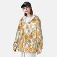 thumbnail image 3 of KLL Sweat à Capuche Extérieur Protection Solaire UPF 50+ pour Hommes et Femmes Imprimé Fleurs Hippie Manches Longues Pêche Randonnée Performance-Moyen, 3 of 7
