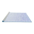 thumbnail image 2 of Ahgly Company Machine Washable Indoor Square Solid Blue Modern Area Rugs, 4' Square, 2 of 4
