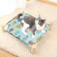 thumbnail image 4 of LAMIRO Cat/Dog Bed Hammock Cat Bed Wooden Dog Elevated Indoor Outdoor Beds Raised Cat Cots Furniture Pet Bed Puppy Bed Portable Breathable Mesh Cat Beds for Small Animals, 4 of 7
