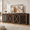 Rustic Brown, variant on Axioo 94.5 Inch Large Farmhouse Dog Crate TV Stand, Wooden Dog Crate Furniture for 2 Large Dogs, Heavy Duty Double Dog Kennel with Divider, Black