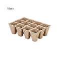 thumbnail image 2 of Ohmyroo 10-Piece Biodegradable Starter Trays Paper Pulp ing Boxes For ling Germination Vegetable and Flower Cultivation, 2 of 6