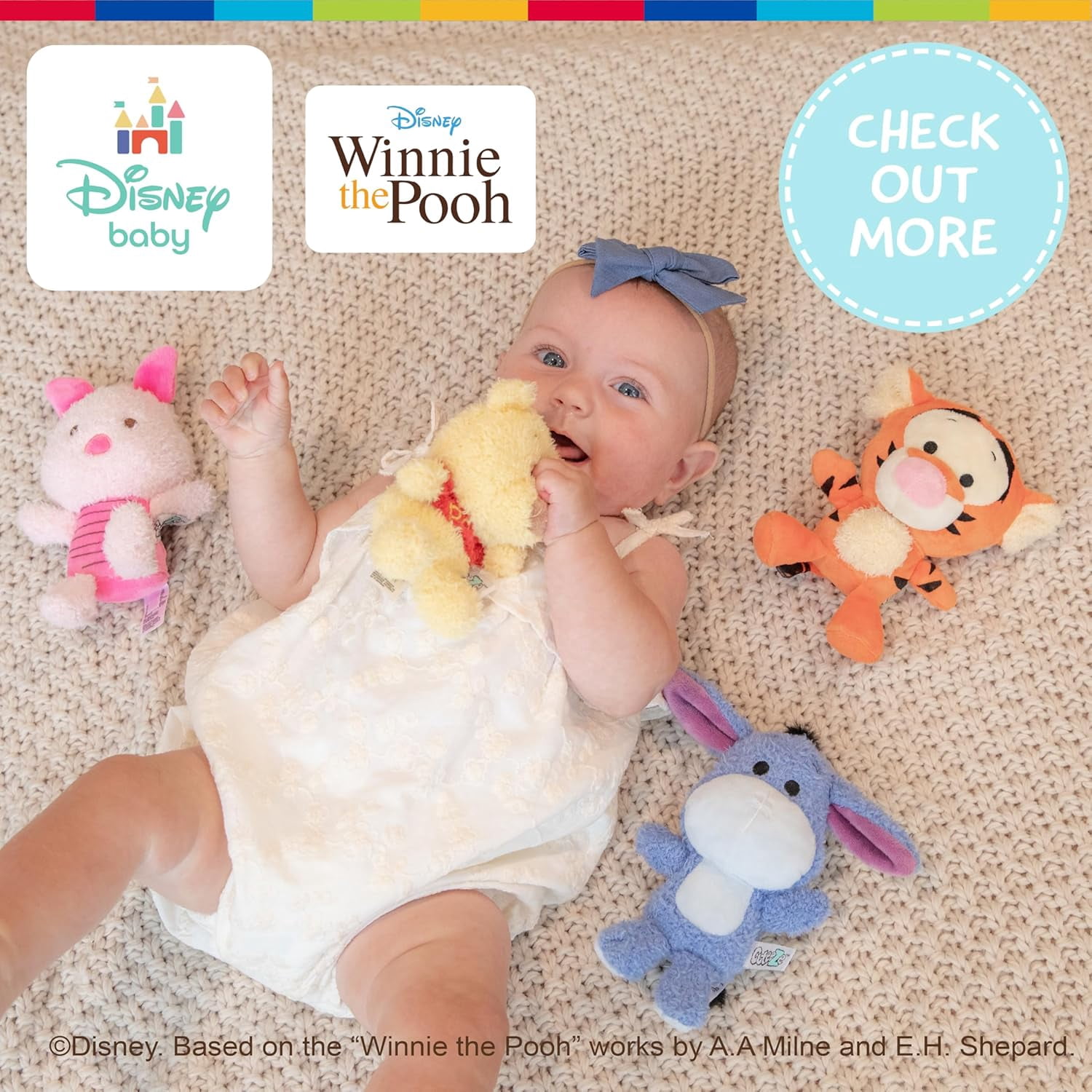 KIDS PREFERRED Disney Baby Winnie The Pooh Stuffed Animal Plush Toy, Disney Plush Winnie The Pooh Toys for Infants & Toddlers, 25 Inches