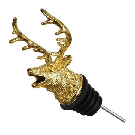

Deer for Head Wine Mouth Wine Guide Pour Wine Bottle Stopper Bartender Tool Wine Pourer for White Red Wines Whiskey Gift