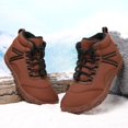 thumbnail image 5 of Men's Ankle Boots Winter Ankle Boots Fashion Lined On Warm Comfortable Elastic Lace Up Design for Outdoor Walking Hiking Casual Daily Wear, 5 of 9