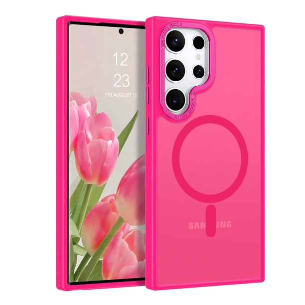 Funda de teléfono BENTOBEN para Samsung Galaxy S23 Ultra 6.8 - Rosa intenso