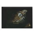 thumbnail image 1 of Tiger Cutting Board, King of Sundarbans in a Dark Environment Mild Mannered Majestic Animal, Decorative Tempered Glass Cutting and Serving Board, Large Size, Dark Orange Black, by Ambesonne, 1 of 1