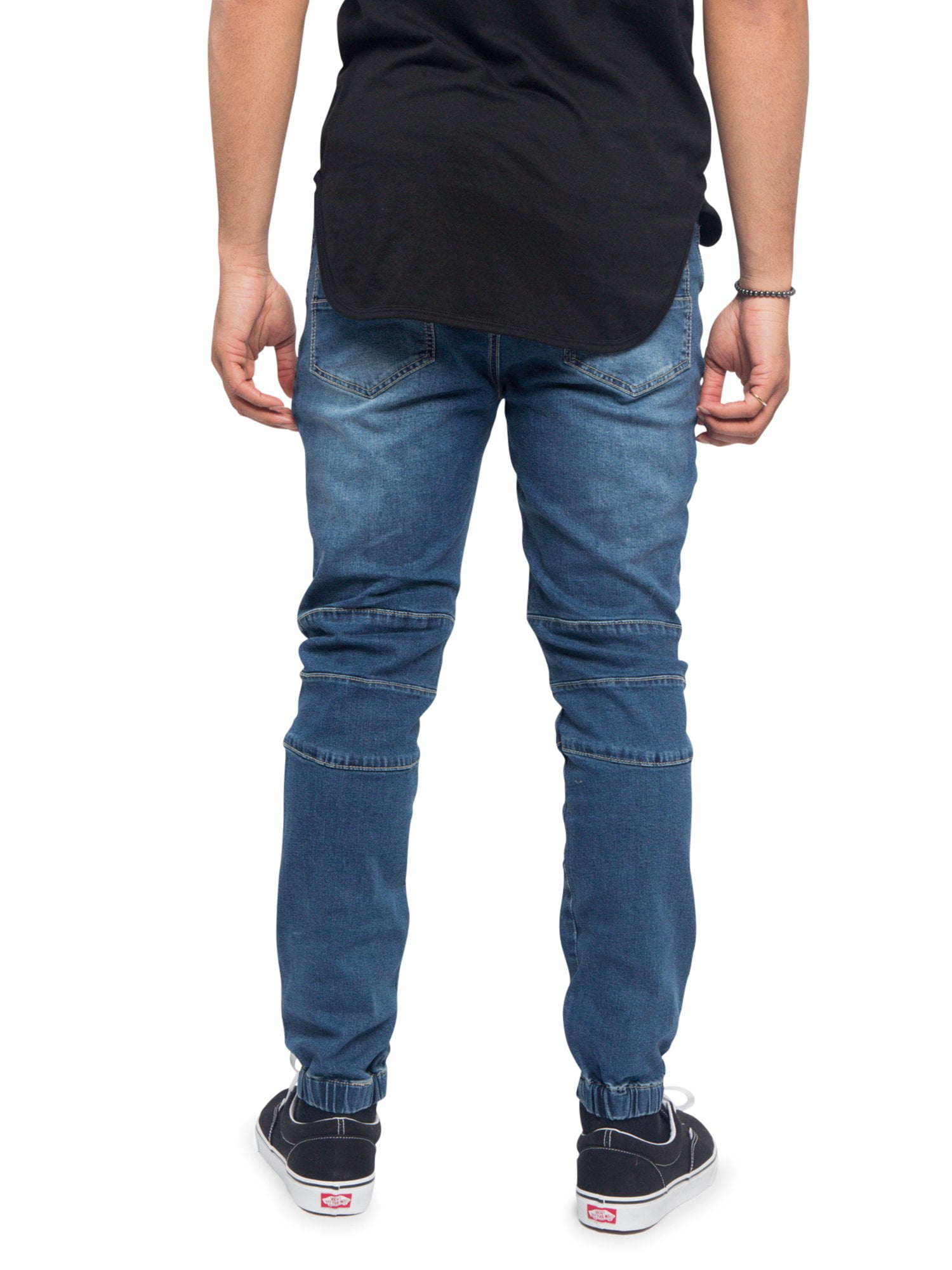 じょーじ Victorious Men's Slim Fit Biker Denim Jogger Jeans JG873
