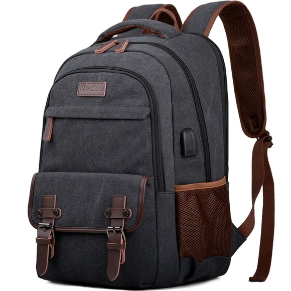 Mochila Mactso Canvas Travel Laptop de 17.3 pulgadas para hombre y mujer