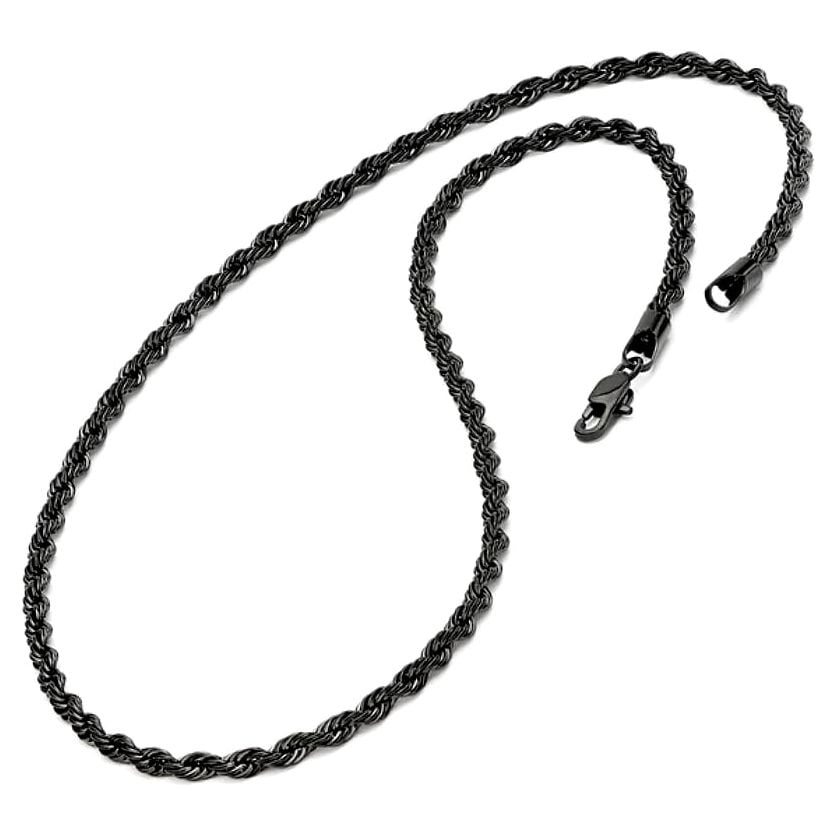 Mens Stainless Steel & Cognac Plated Shackle Chain Necklace, 24 Inch - The  Black Bow Jewelry Company