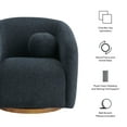 thumbnail image 3 of Armchair Chair, Navy Blue, Fabric, Living Room Lounge Cafe Lobby Hospitality Restaurant, Modern Contemporary, HB37824, 3 of 10
