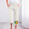 thumbnail image 3 of Casual Loose Capris Pant Straight Leg for Women Rainbow Printed Jogger Juniors Stretch Going Out Pockets Cropped Pants Trousers, 3 of 3