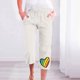 thumbnail image 2 of Pantalones de Mujer Casual Cintura Elástica con Impresión de Pascua, Sueltos Pantalones de Pierna Ancha Recta para Toda la Temporada, 2 of 3