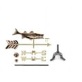 thumbnail image 2 of Bass with Lure and Arrow Cottage Weathervane - Pure Copper w/Roof Mount by Good Directions, 2 of 3