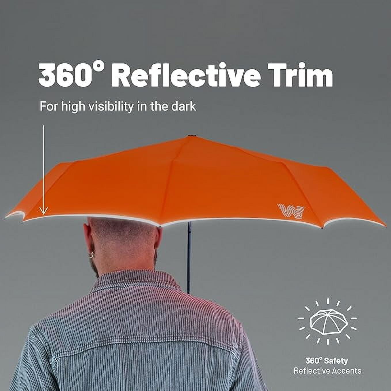 Weatherman Travel Umbrellas for Rain - Compact Umbrella Windproof - Small Mini Umbrella - Portable Pocket Umbrella Auto Open Folding Foldable Car Umbrella - Backpack, Purse Rain Umbrellas (Black)