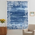 thumbnail image 3 of Blue Coastal Sheer Curtains 84 Inches Long, Summer Ocean Sea Waves Starfish Corals Light Filering Curtains, Breathable Simi Curtain Privacy Drapes for Living Room Bedroom Lightweight Window Treatment, 3 of 9
