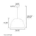 thumbnail image 3 of E24924-DGCOF-ET2 Lighting-Palla-8W 1 LED Pendant-15.75 Inches wide by 11.75 inches high-Dark Gray/Coffee Finish, 3 of 6