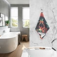thumbnail image 2 of Yayeee 100% Cotton Hand Towels for Bathroom 16" x 28" Soft Absorbent Kitchen Towel, Red Abstract, 2 of 7