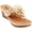 Gold, variant on GOOD CHOICE Womens Gold 1/2" Platform Cushioned Flora Round Toe Wedge Slip On Dress Thong Sandals 6.5