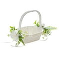 thumbnail image 3 of Cesta de Niña de Flores, Cesta de Encaje de , Cesta Tejida, Cestas de Boda Elegantes, Cesta de Flores de Satén para Banquete de Estilo C, 3 of 8
