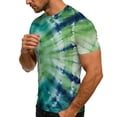 thumbnail image 4 of Otvok Womens and Mens Funny Tops Gradient Printed Casual Sports Round Neck Vintage Short Sleeve Blouse, 4 of 6