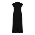 thumbnail image 4 of Nxznwn Womens Dress Summer Cap Short Sleeve Maxi Dress 2024 Pleated Casual Loose Long Dresses with Pockets, 4 of 6