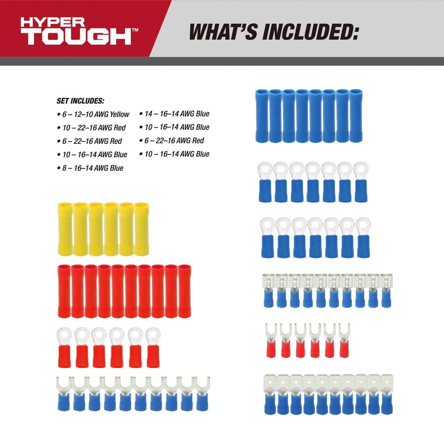 Hyper Tough 80-Piece Assortment Electrical Connectors