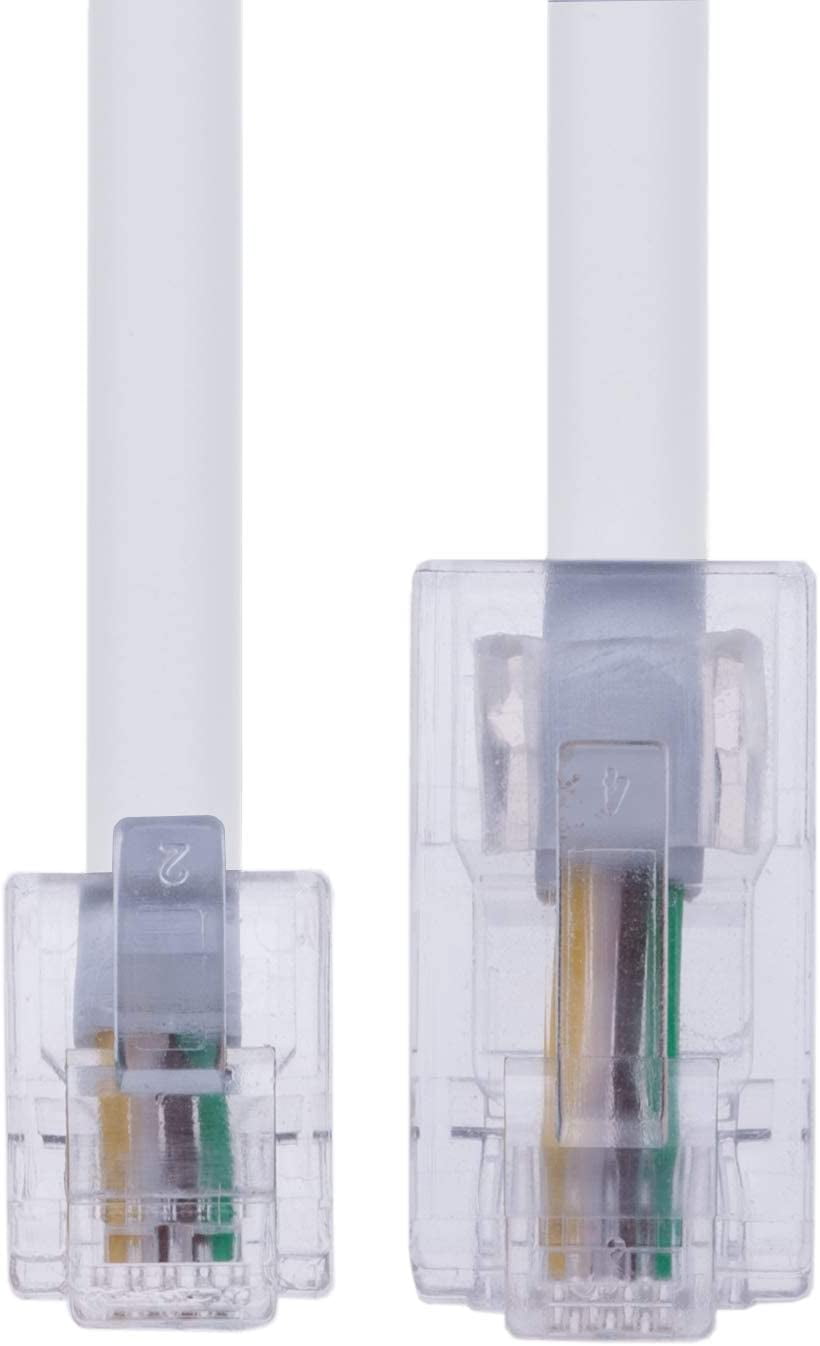 Cable plug a plug RJ11 de 10m, para extensión telefónic