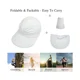 thumbnail image 2 of '="Sombrero de visera blanca para mujer, de ala ancha, con protección UV, plegable, para playa y verano", 2 of 5
