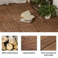 thumbnail image 4 of Yaheetech 27PCS Interlocking Patio Deck Tiles 12 x 12in Wood Floor Tiles Outdoor Flooring for Patio Garden Deck Poolside Brown, 4 of 10